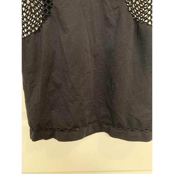 La Senza BODYCON DRESS Size XL Sexy Peekaboo LBD Rave Club Kid Cutouts - Picture 5 of 10